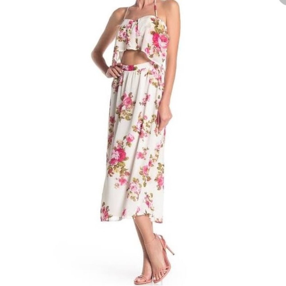 Wayf Cut-Out Floral Dress